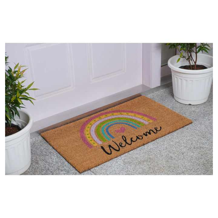 Rainbow Welcome Doormat 17"x29"