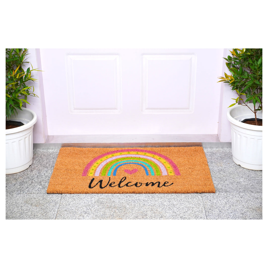 Rainbow Welcome Doormat 17"x29"