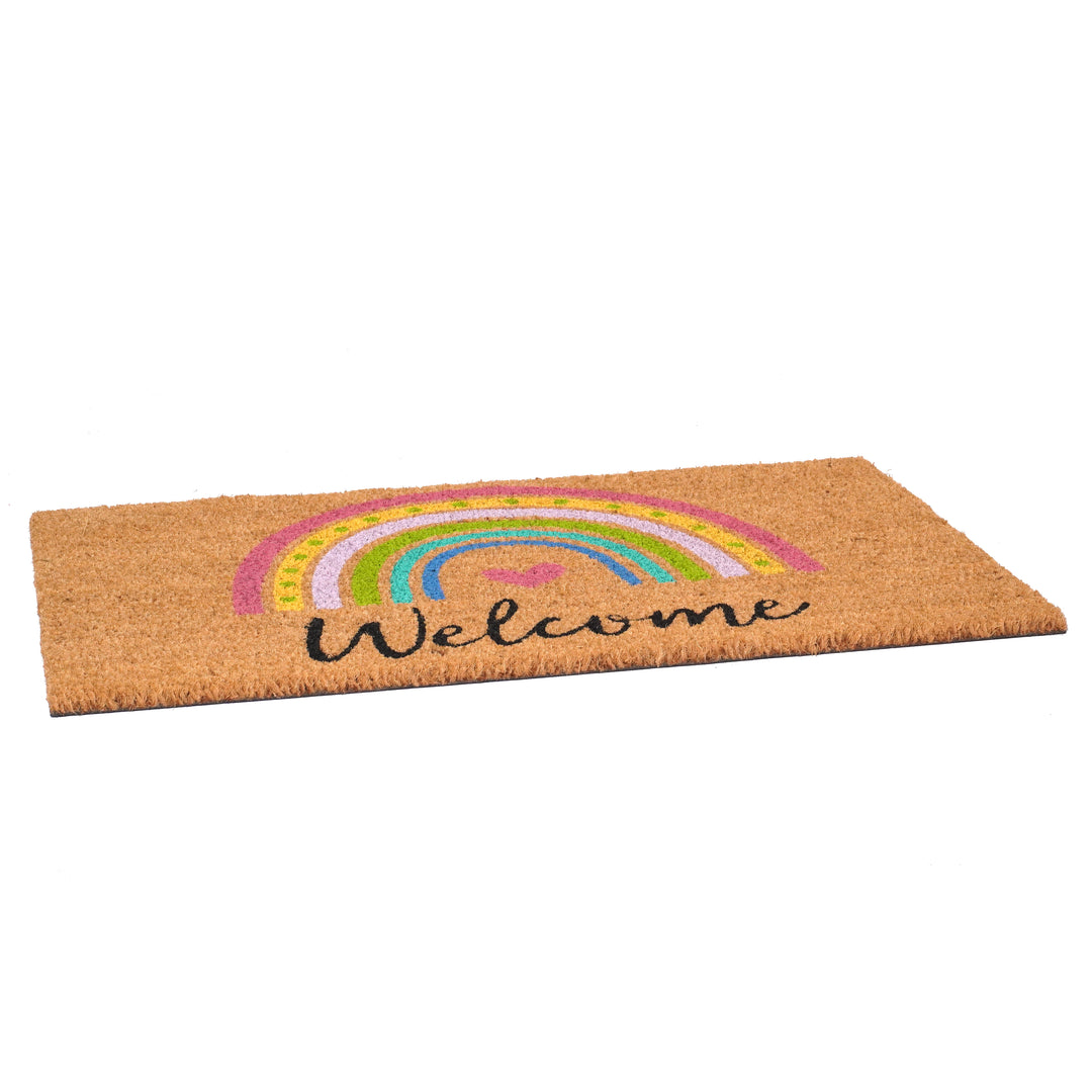 Rainbow Welcome Doormat 17"x29"