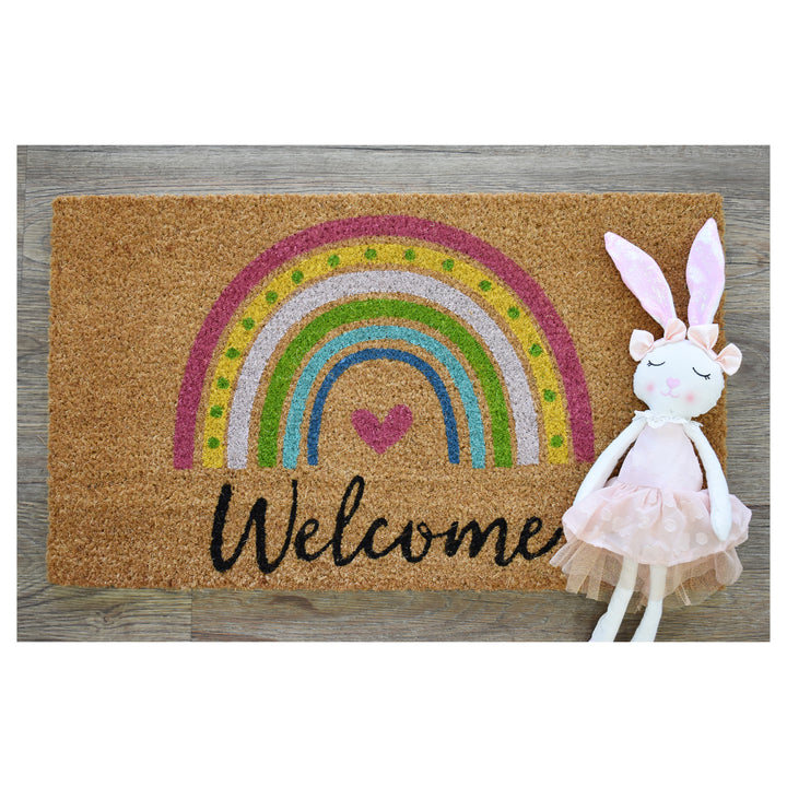 Rainbow Welcome Doormat 17"x29"
