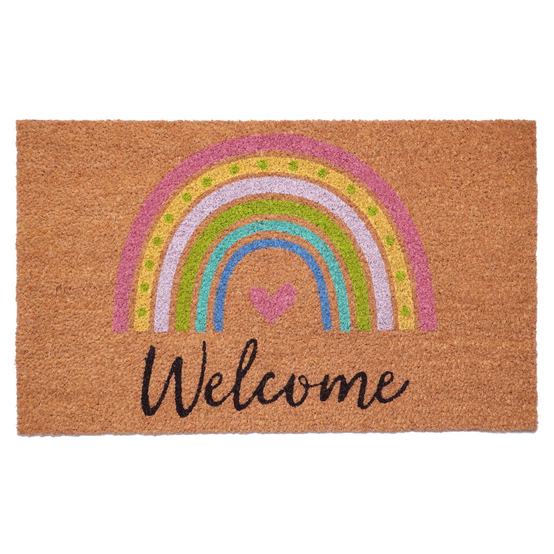 Rainbow Welcome Doormat 17"x29"