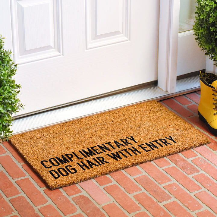 Complimentary dog hair with entry  Doormat 24"x48"