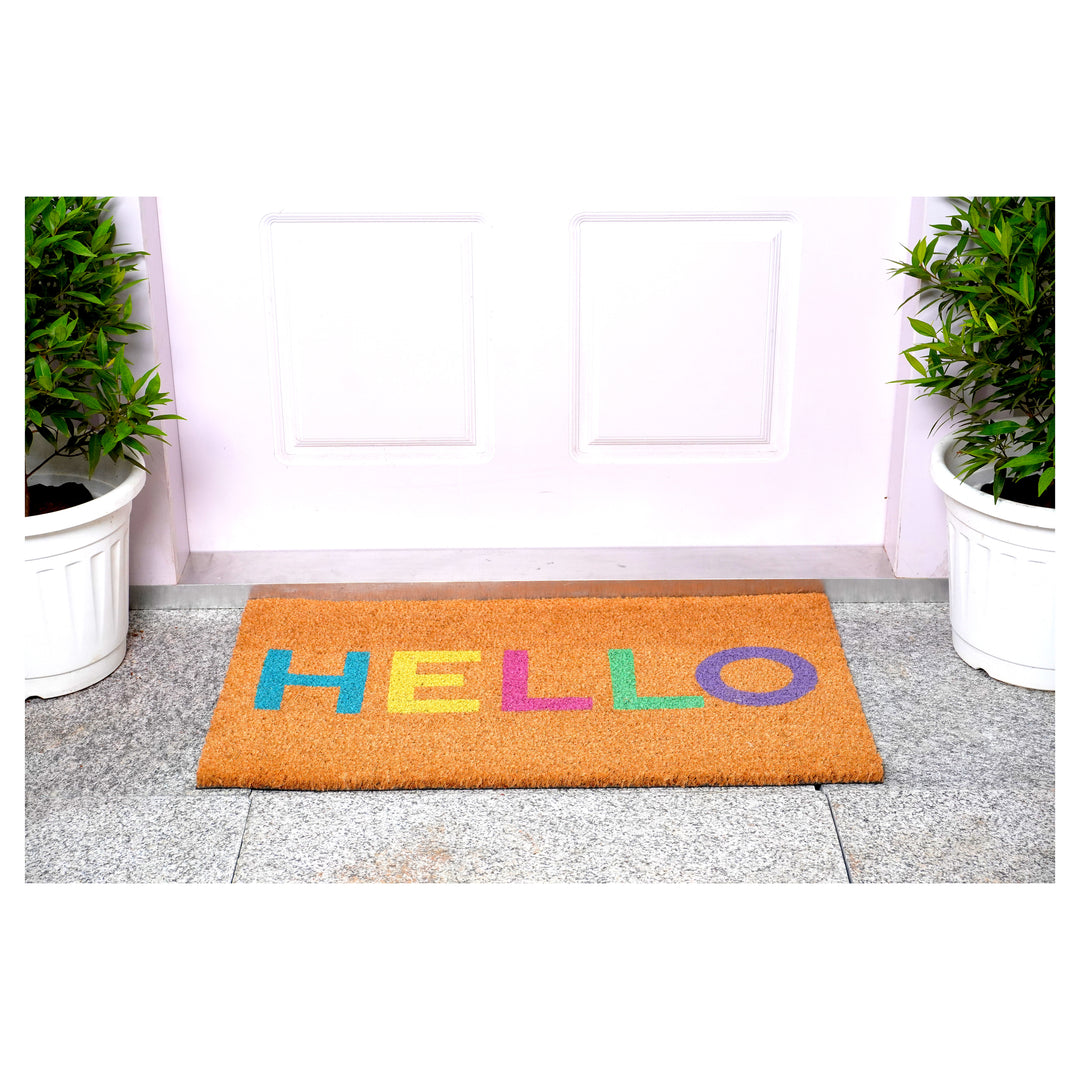 Contemporary Hello Doormat 17"x29"