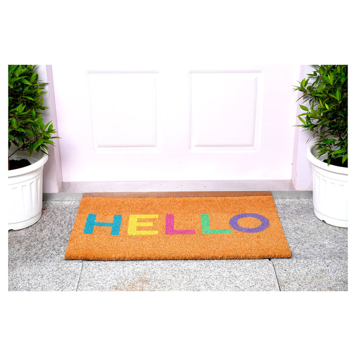 Contemporary Hello Doormat 17"x29"