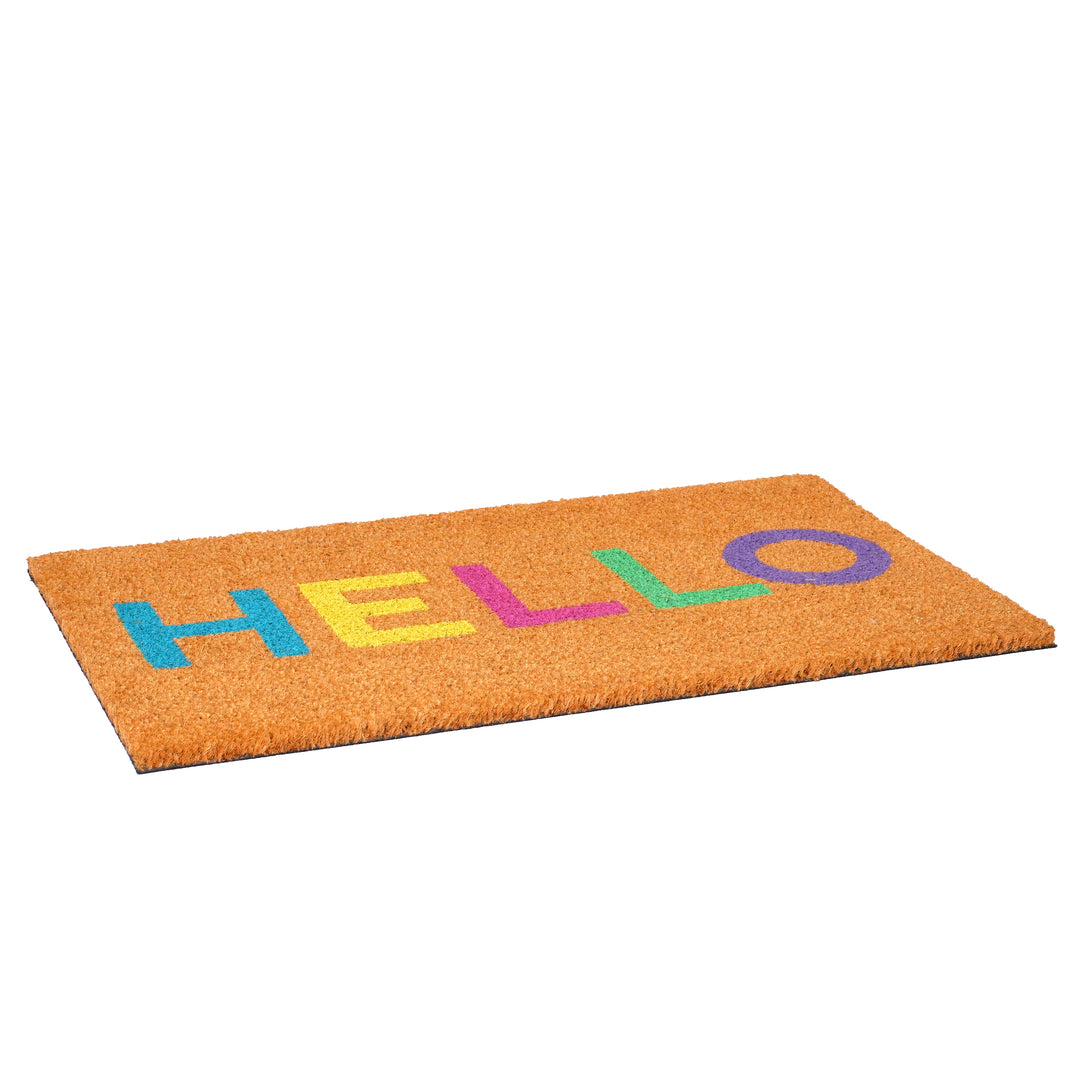 Contemporary Hello Doormat 17"x29"