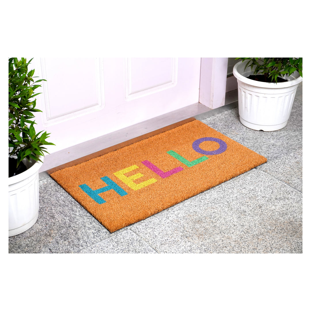 Contemporary Hello Doormat 24"x36"