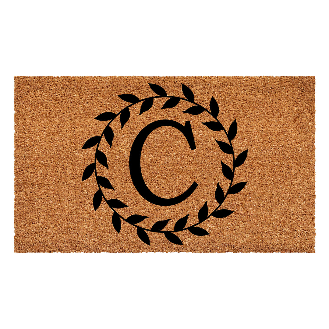 Laurel Wreath Doormat  (Letter C) 36"x72" / C