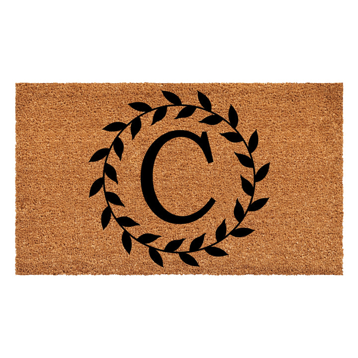 Laurel Wreath Doormat  (Letter C) 36"x72" / C