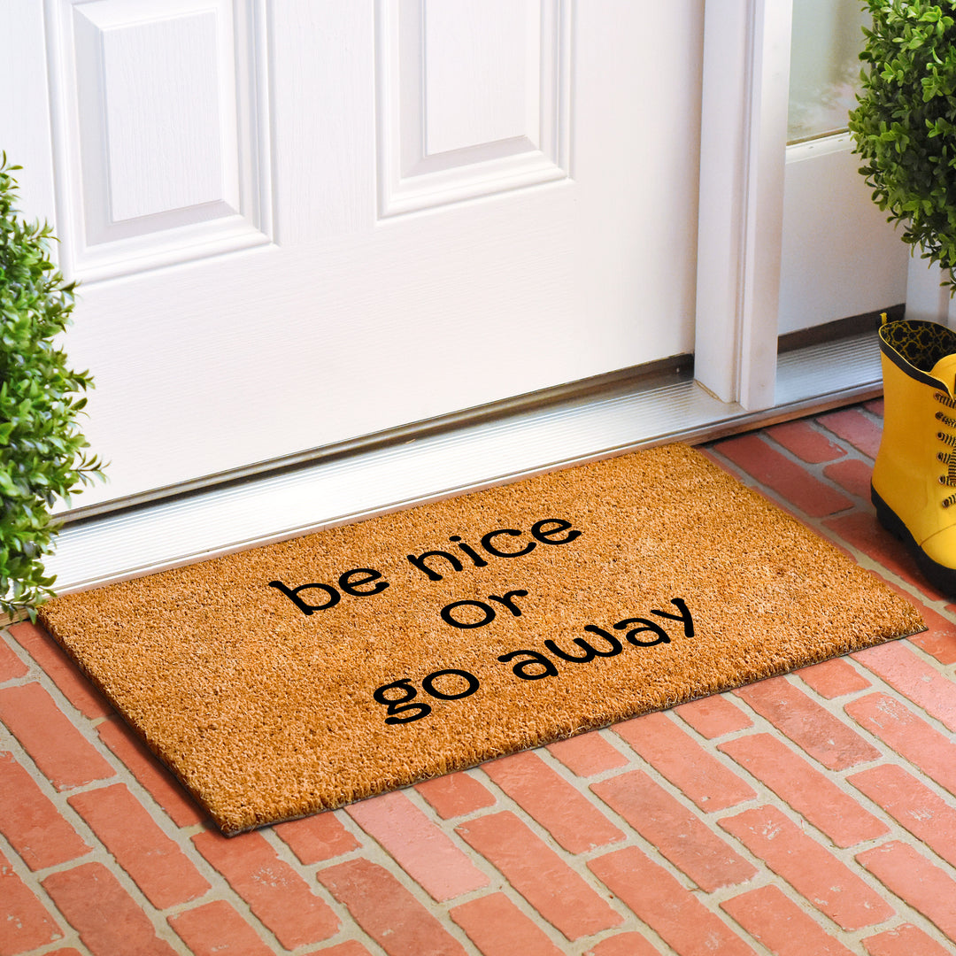 Be Nice Or Go Away Doormat 24"x48"