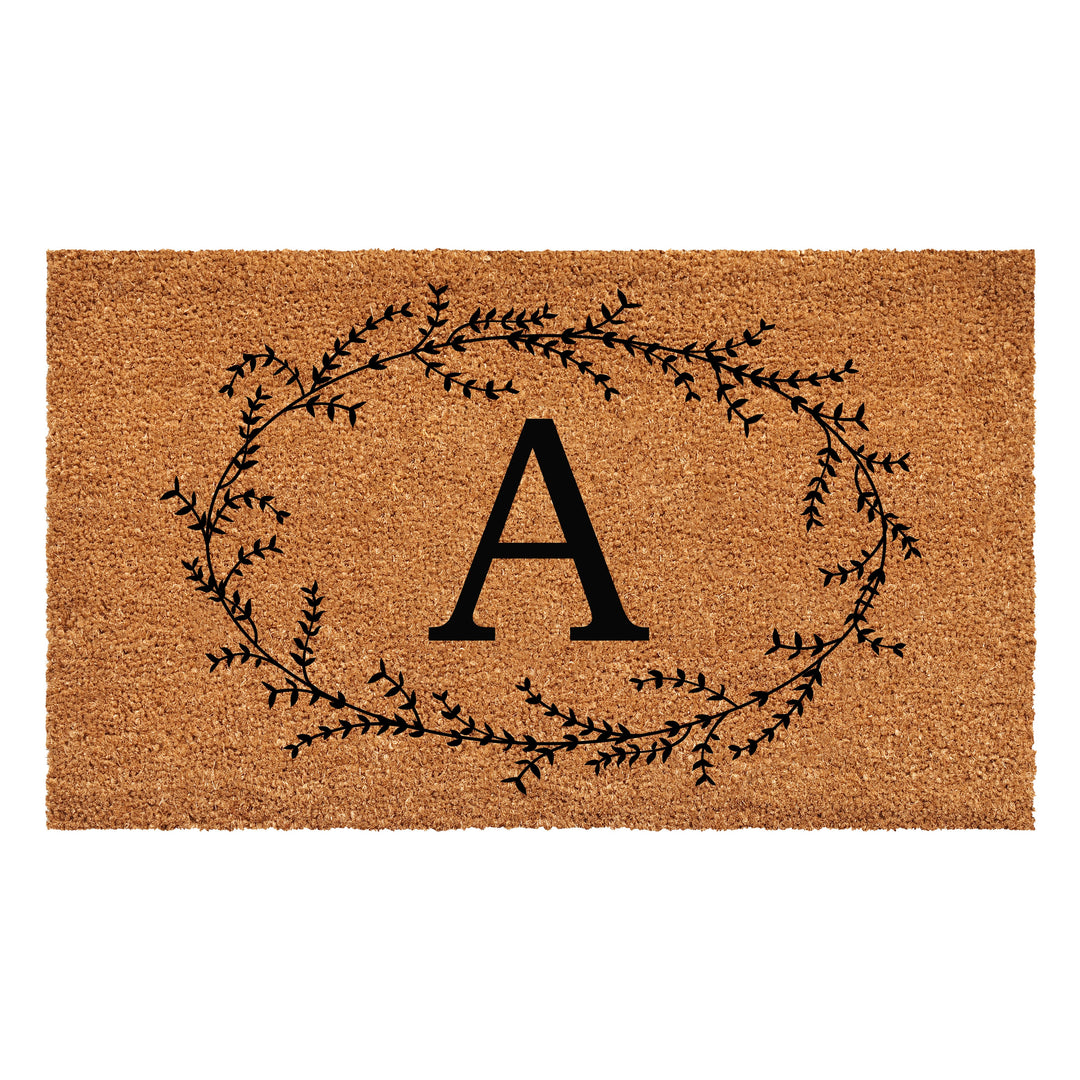 Rustic Leaf Vine Monogrammed Doormat  17"x29" 17"x29" / A