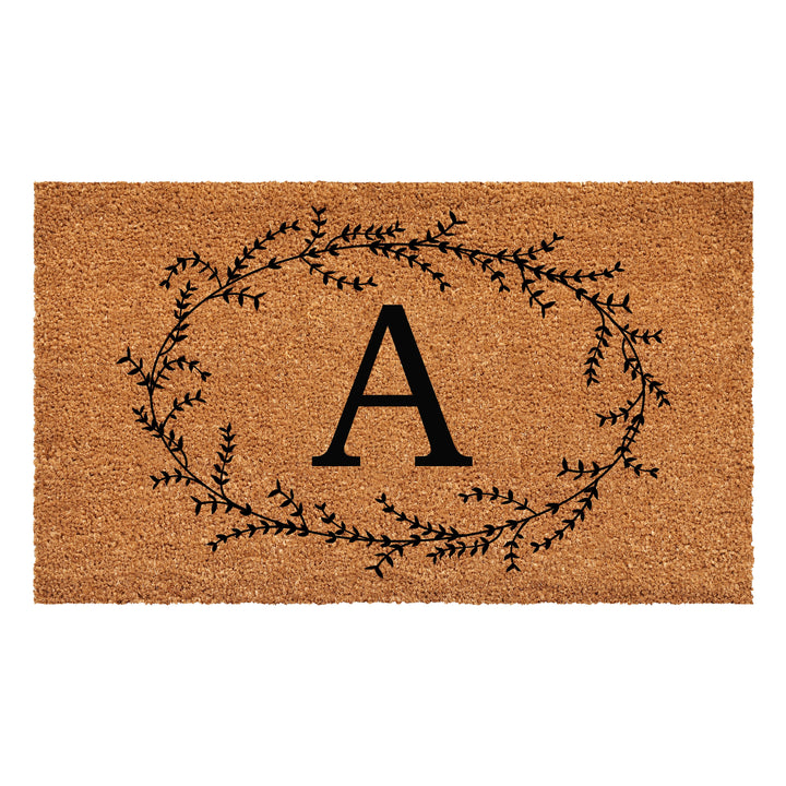Rustic Leaf Vine Monogrammed Doormat  17"x29" 17"x29" / A