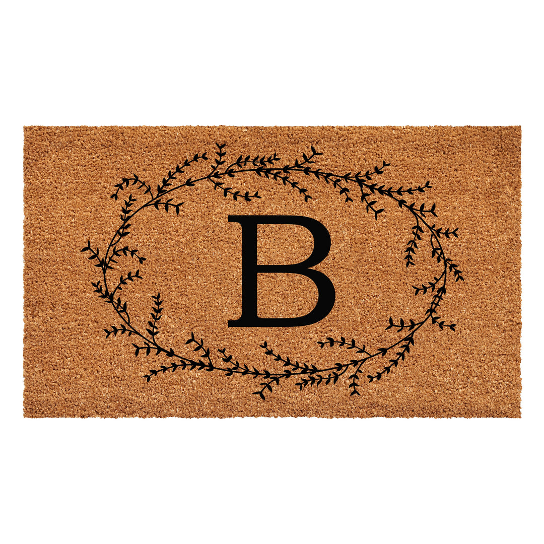 Rustic Leaf Vine Monogrammed Doormat  17"x29" 17"x29" / B