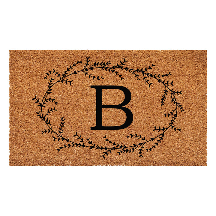 Rustic Leaf Vine Monogrammed Doormat  17"x29" 17"x29" / B