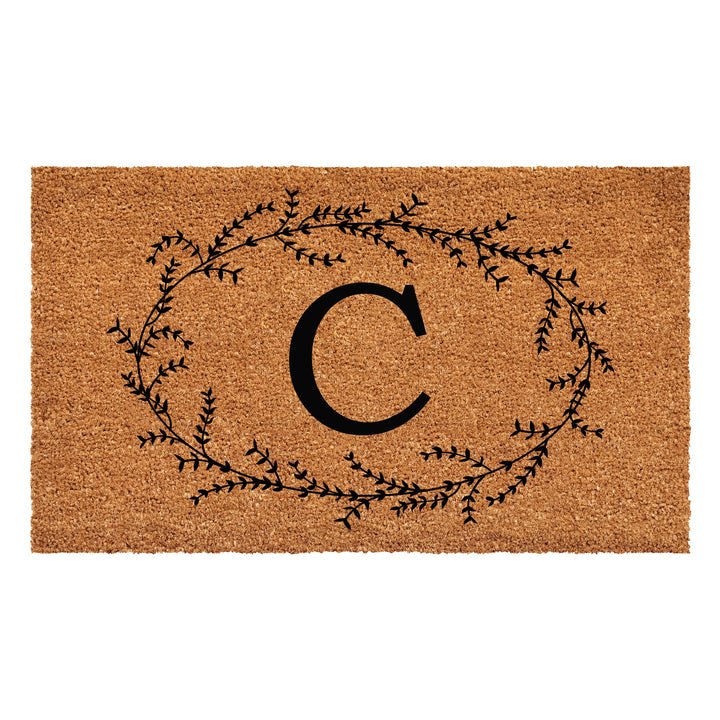 Rustic Leaf Vine Monogrammed Doormat  17"x29" 17"x29" / C
