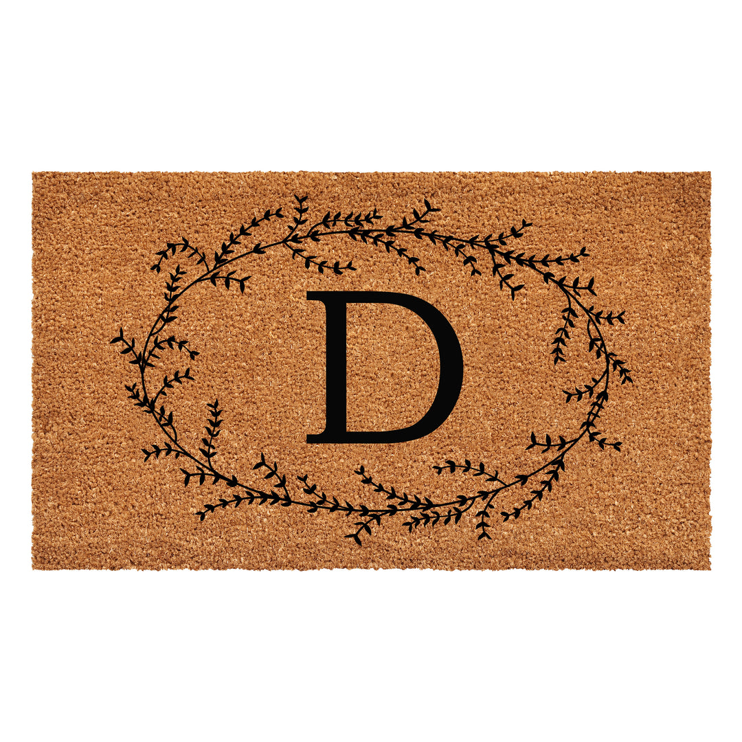 Rustic Leaf Vine Monogrammed Doormat [Larger Sizes]