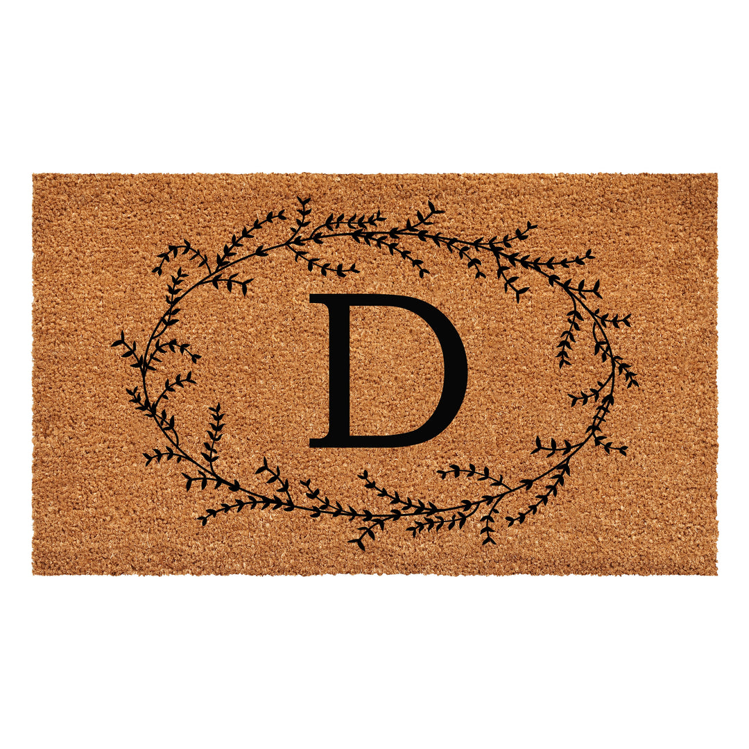 Rustic Leaf Vine Monogrammed Doormat  17"x29" 17"x29" / D