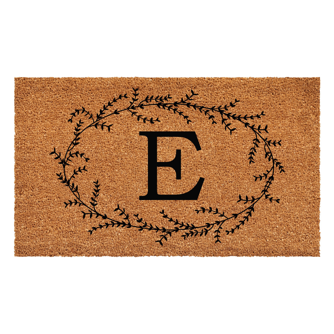 Rustic Leaf Vine Monogrammed Doormat  17"x29" 17"x29" / E