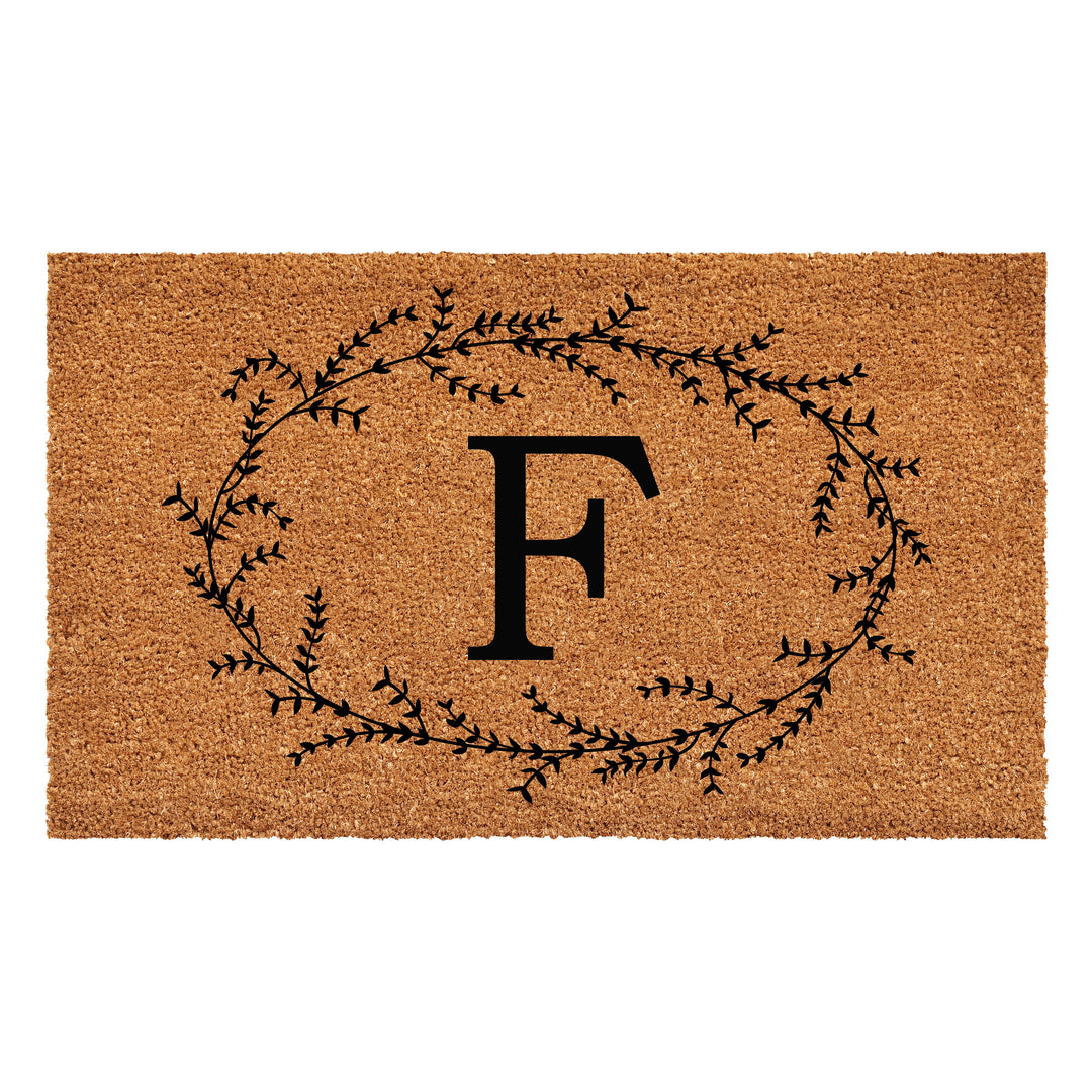 Rustic Leaf Vine Monogrammed Doormat  17"x29" 17"x29" / F