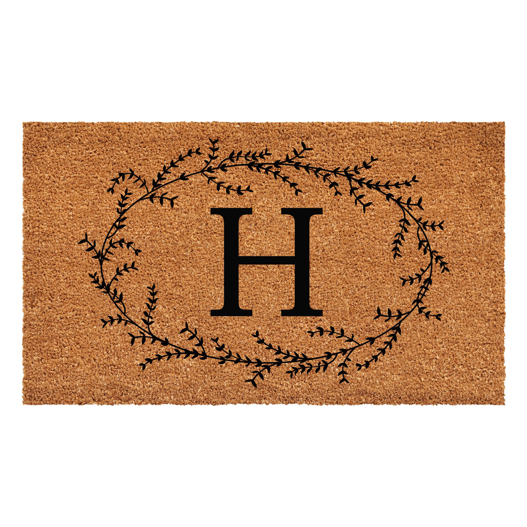 Rustic Leaf Vine Monogrammed Doormat  17"x29" 17"x29" / H
