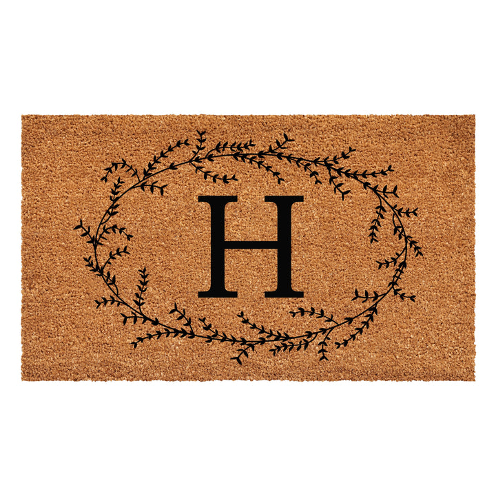 Rustic Leaf Vine Monogrammed Doormat  17"x29" 17"x29" / H