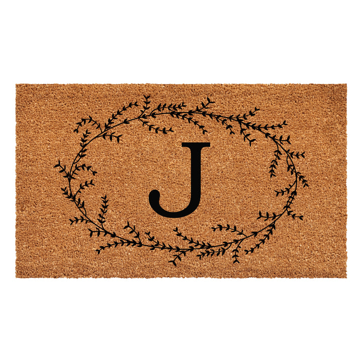 Rustic Leaf Vine Monogrammed Doormat [Larger Sizes]