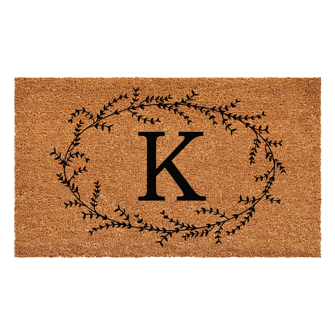 Rustic Leaf Vine Monogrammed Doormat  17"x29" 17"x29" / K