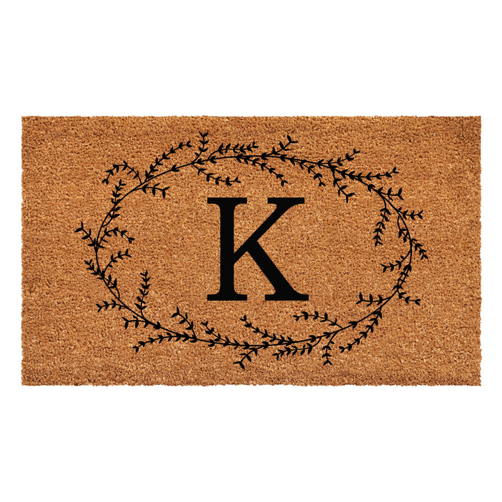 Rustic Leaf Vine Monogrammed Doormat  17"x29" 17"x29" / K