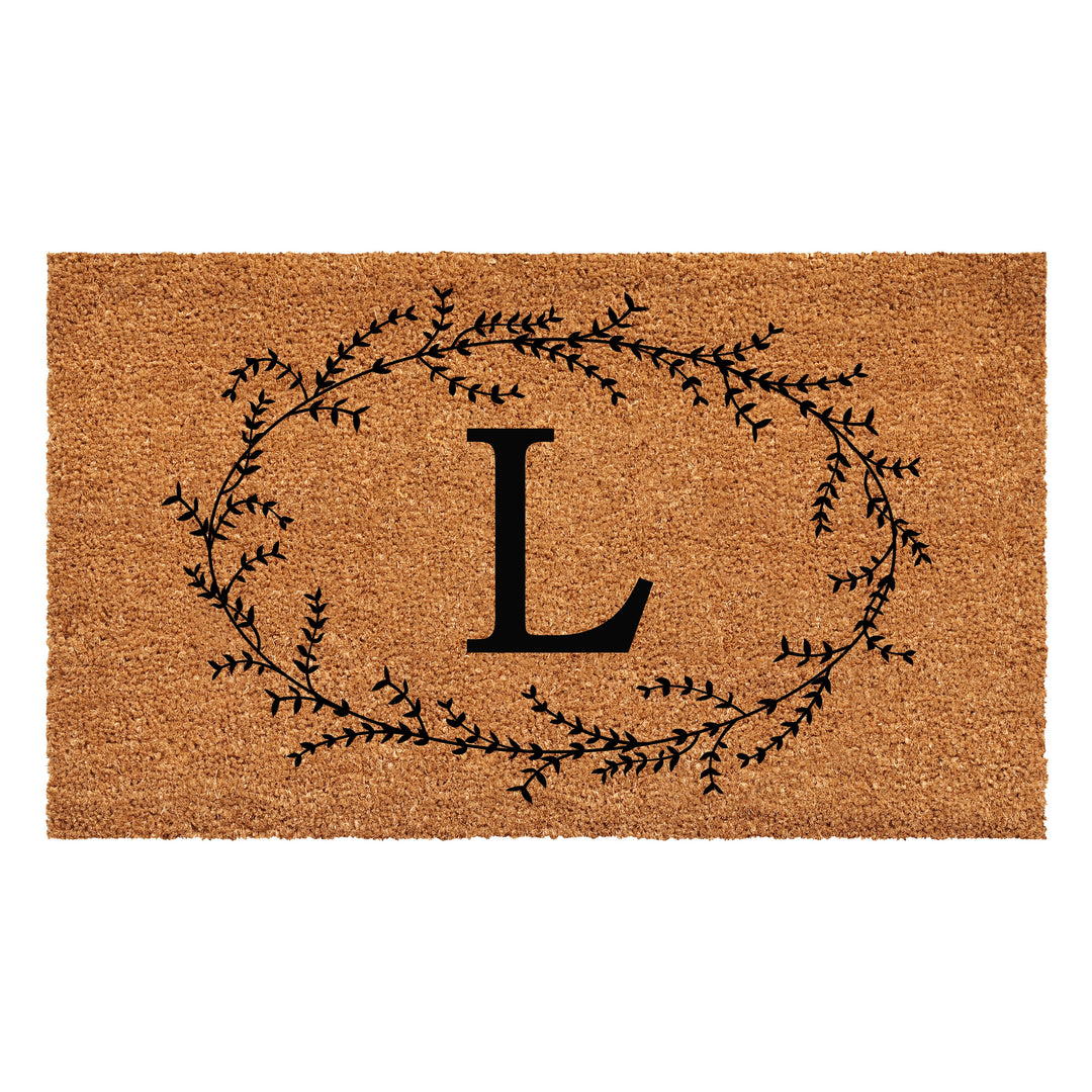 Rustic Leaf Vine Monogrammed Doormat  17"x29" 17"x29" / L