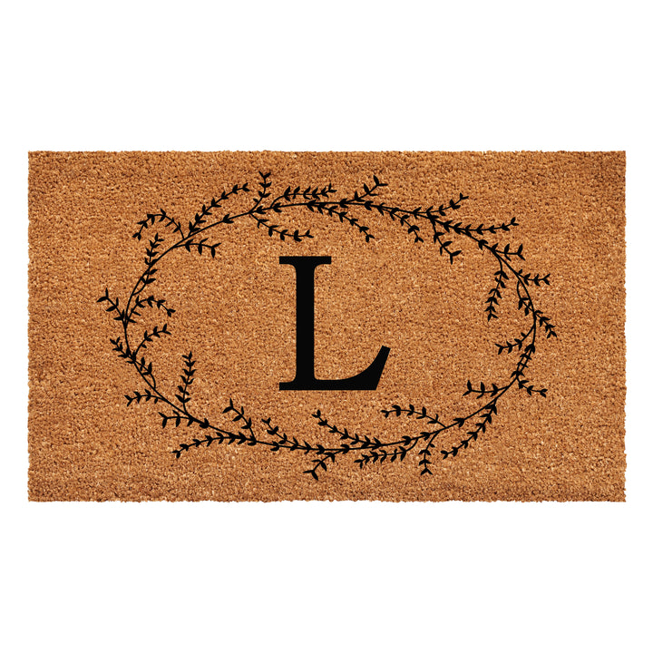 Rustic Leaf Vine Monogrammed Doormat [Larger Sizes]