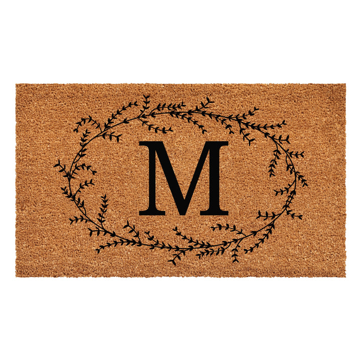 Rustic Leaf Vine Monogrammed Doormat  17"x29" 17"x29" / M