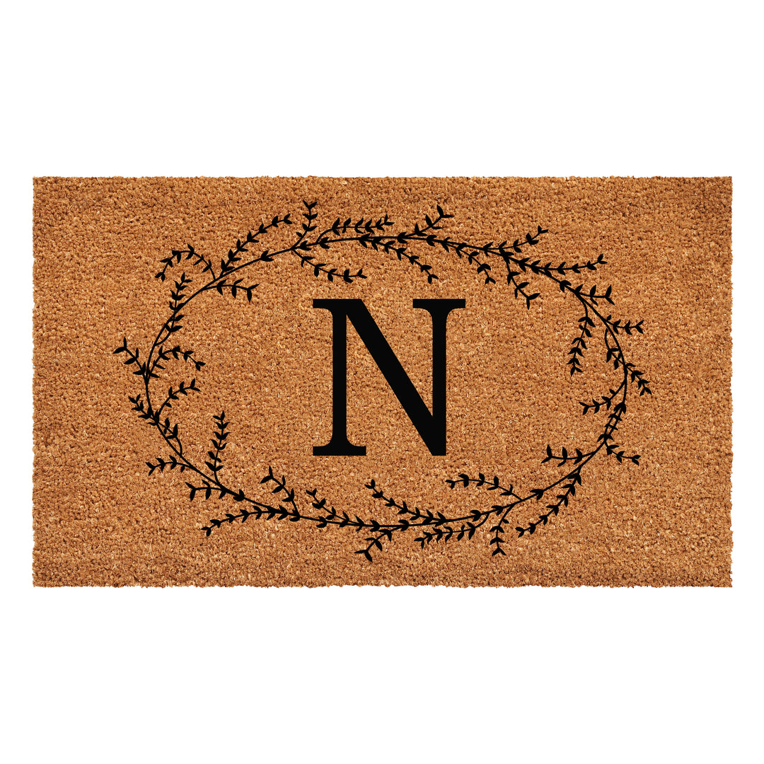 Rustic Leaf Vine Monogrammed Doormat [Larger Sizes]