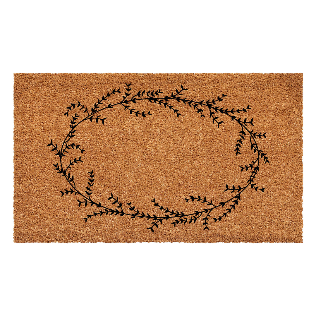 Rustic Leaf Vine Monogrammed Doormat  17"x29" 17"x29" / N