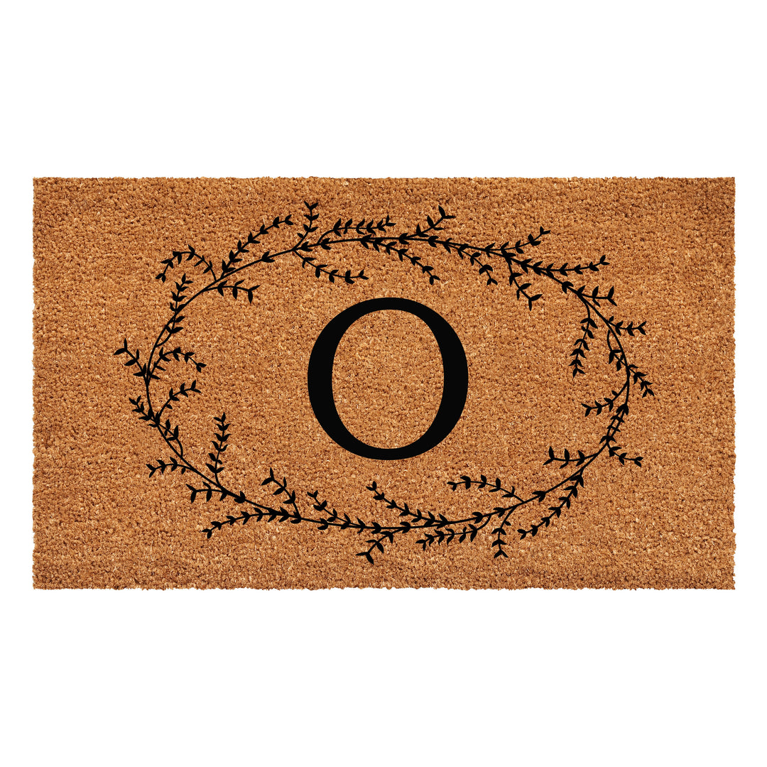 Rustic Leaf Vine Monogrammed Doormat  17"x29" 17"x29" / O