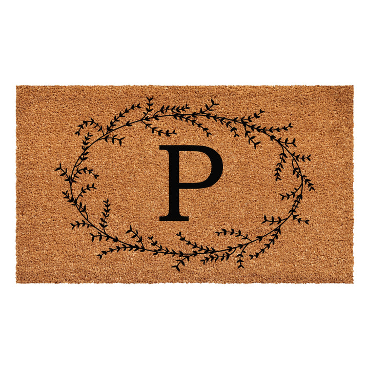 Rustic Leaf Vine Monogrammed Doormat  17"x29" 17"x29" / P