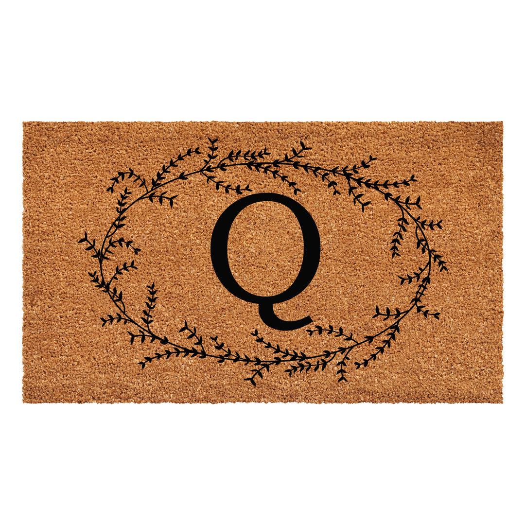 Rustic Leaf Vine Monogrammed Doormat [Larger Sizes]