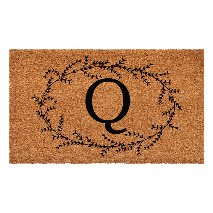 Rustic Leaf Vine Monogrammed Doormat [Larger Sizes]
