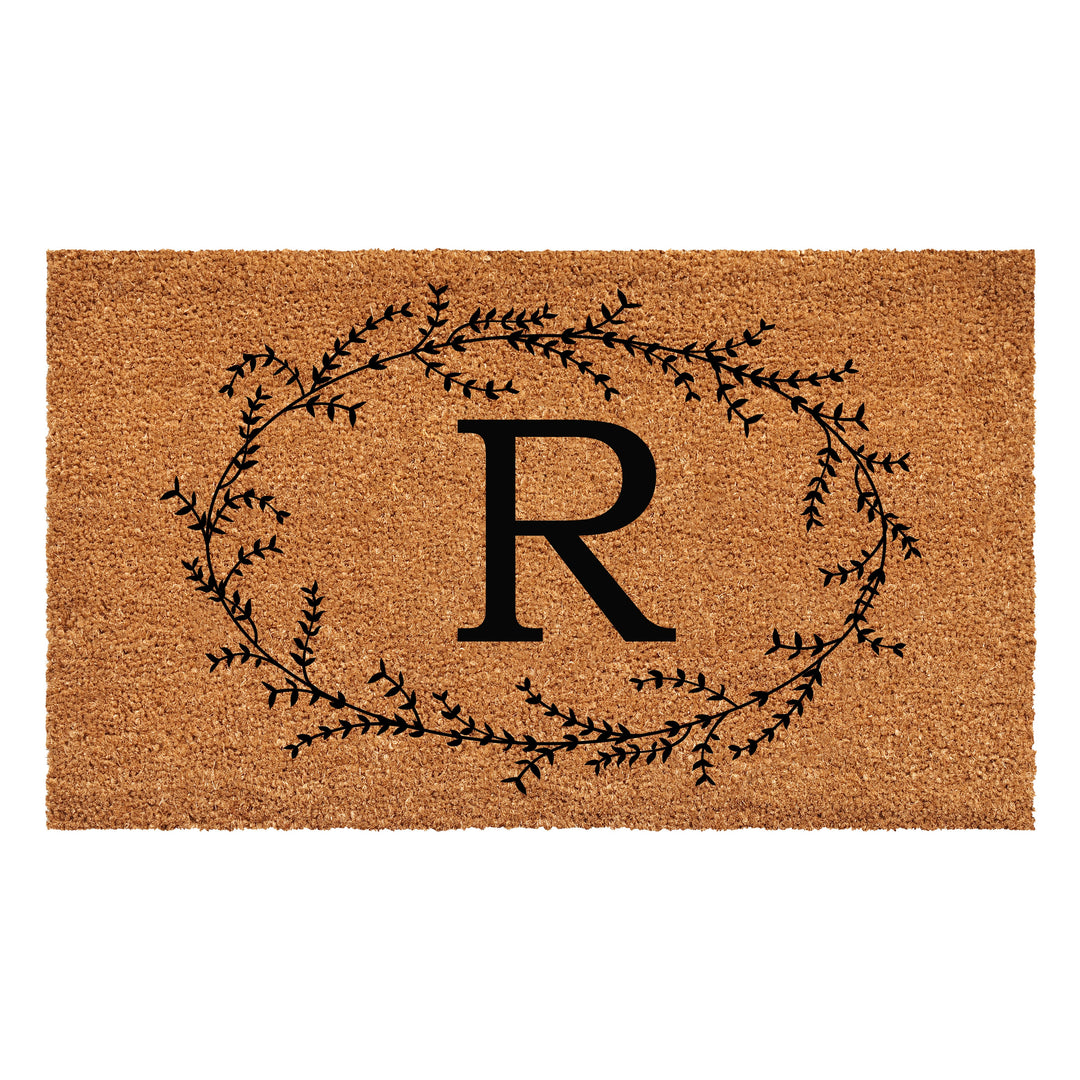 Rustic Leaf Vine Monogrammed Doormat  17"x29" 17"x29" / R