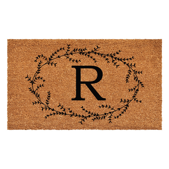 Rustic Leaf Vine Monogrammed Doormat  17"x29" 17"x29" / R
