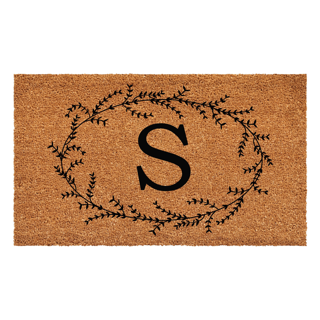 Rustic Leaf Vine Monogrammed Doormat  17"x29" 17"x29" / S