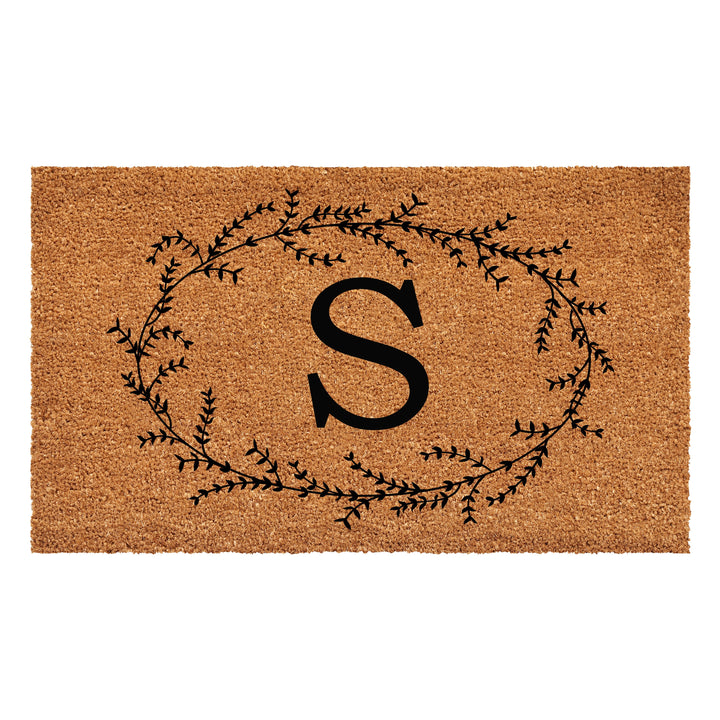 Rustic Leaf Vine Monogrammed Doormat  17"x29" 17"x29" / S