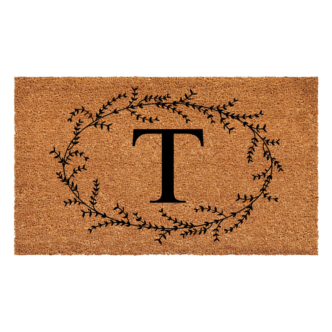 Rustic Leaf Vine Monogrammed Doormat  17"x29" 17"x29" / T