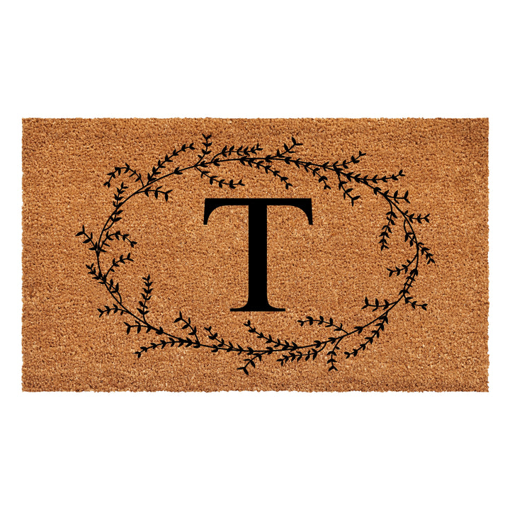 Rustic Leaf Vine Monogrammed Doormat  17"x29" 17"x29" / T