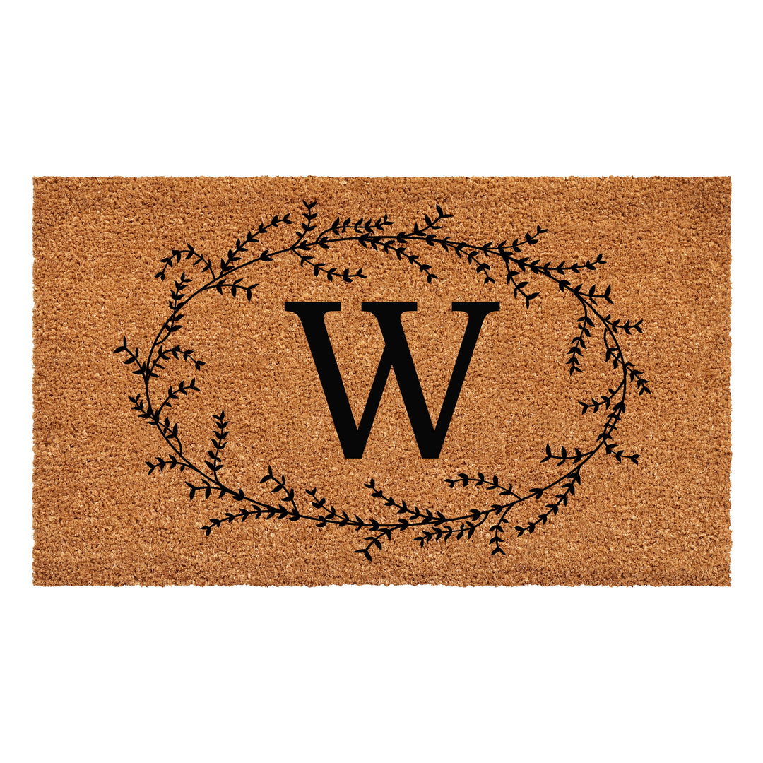 Rustic Leaf Vine Monogrammed Doormat  17"x29" 17"x29" / W