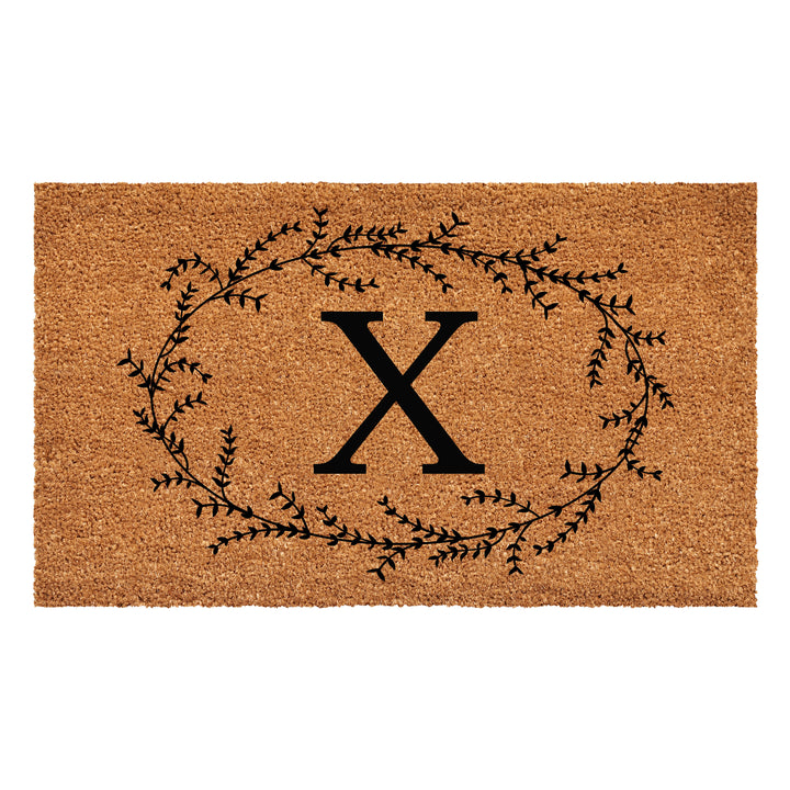 Rustic Leaf Vine Monogrammed Doormat [Larger Sizes]