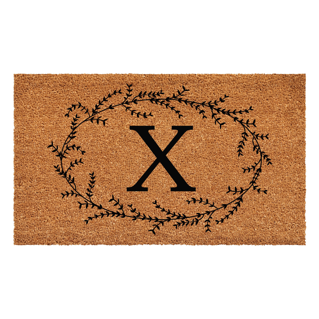 Rustic Leaf Vine Monogrammed Doormat  17"x29" 17"x29" / X