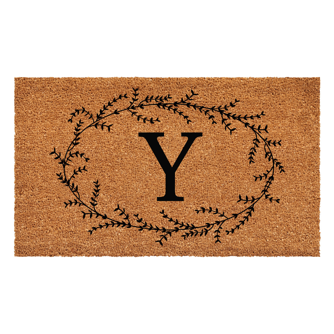 Rustic Leaf Vine Monogrammed Doormat [Larger Sizes]