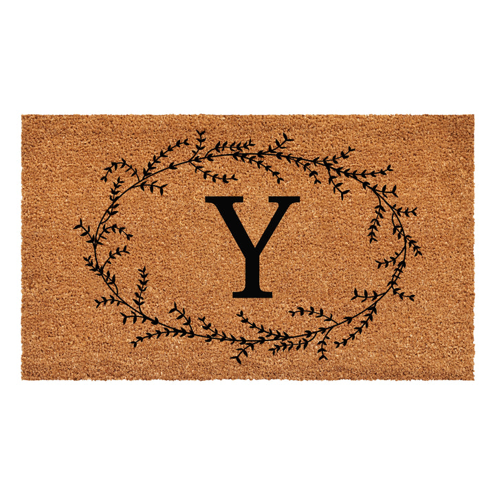 Rustic Leaf Vine Monogrammed Doormat [Larger Sizes]