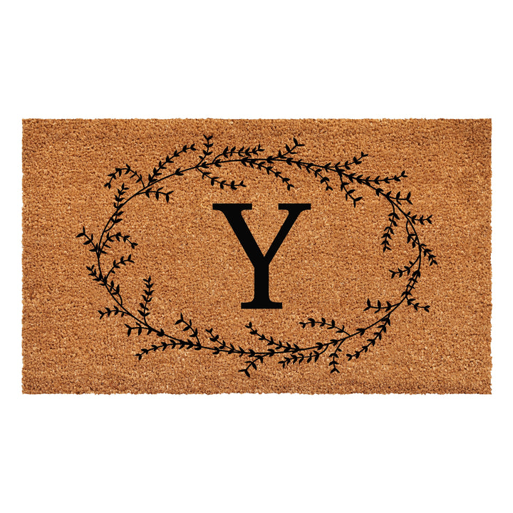 Rustic Leaf Vine Monogrammed Doormat  17"x29" 17"x29" / Y