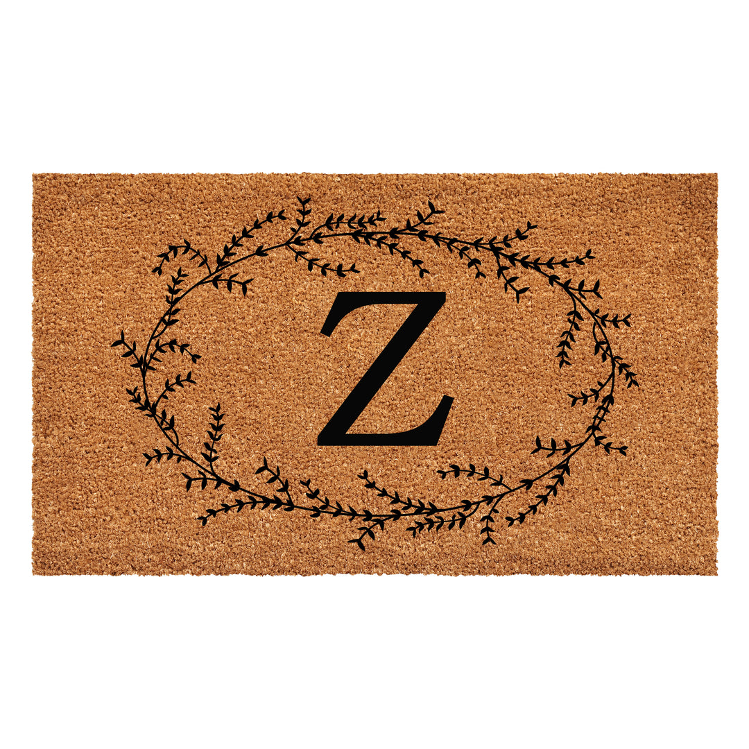 Rustic Leaf Vine Monogrammed Doormat [Larger Sizes]