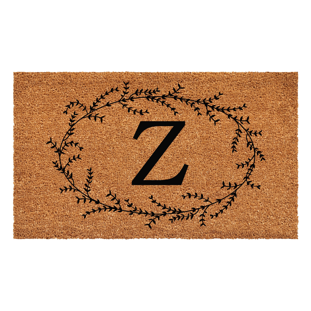 Rustic Leaf Vine Monogrammed Doormat  17"x29" 17"x29" / Z
